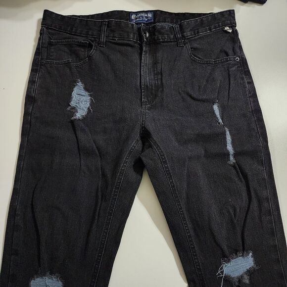 Men's American Rag Distressed Slim Fit Stretch Denim Jeans Size 36 x 30 Set of 2 - Picture 5 of 14